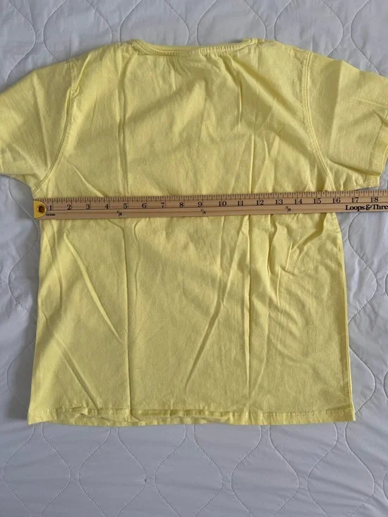 Zara Kids Yellow & White Short Sleeve Tees with Cream Heart Applique - Picture 4 of 11